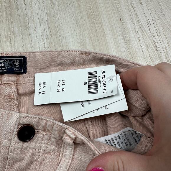 NWT Abercrombie & Fitch Ames Low Rise Slim Boyfriend Y2K Distressed Jeans 26 - Picture 12 of 16